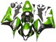 2007-2008 Honda CBR600RR Motorcycle Fairing Kits - Green Glossy Black