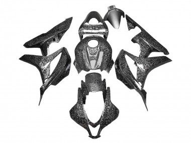 Custom 2007-2008 Honda CBR600RR Motorcycle Fairings - Black Forged Carbon Fiber