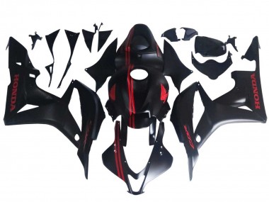 Custom 2007-2008 Honda CBR600RR Motorcycle Fairings - Matte Black Red