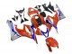 2007-2008 Honda CBR600RR Motorcycle Fairings - Silver Blue Red HRC