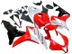2007-2008 Honda CBR600RR Motorcycle Fairing - White Red Glossy Black