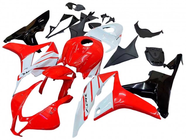 2007-2008 Honda CBR600RR Motorcycle Fairing - White Red Glossy Black