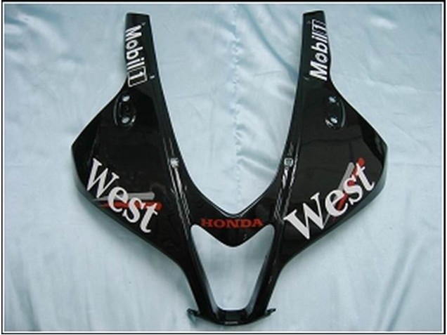 2007-2008 Honda CBR600RR Motorcycle Fairings - Glossy Black White West