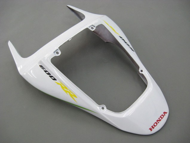 2007-2008 Honda CBR600RR Motorcycle Fairings - White Green Yellow Glossy Black Hannspree