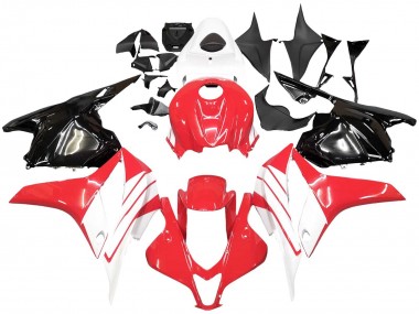Custom 2009-2012 Honda CBR600RR Motorcycle Fairing Kits - White Red Glossy Black