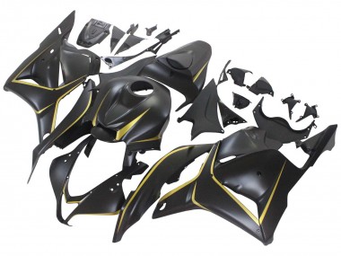 Custom 2009-2012 Honda CBR600RR Motorcycle Fairings - Matte Black Gold