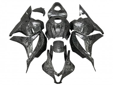Custom 2009-2012 Honda CBR600RR Motorcycle Fairings - Black Forged Carbon Fiber