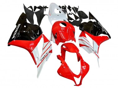 Custom 2009-2012 Honda CBR600RR Motorcycle Fairing - White Red Glossy Black