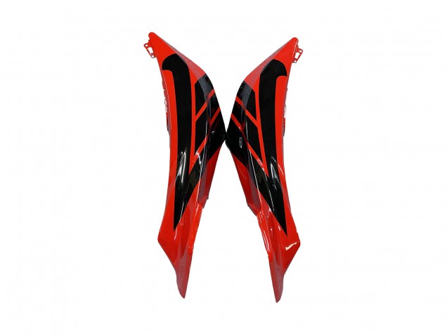 2009-2012 Honda CBR600RR Motorcycle Fairings - Red Glossy Black Matte Black Stripe