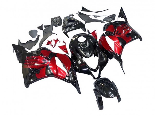 2009-2012 Honda CBR600RR Motorcycle Fairings - Red Glossy Black