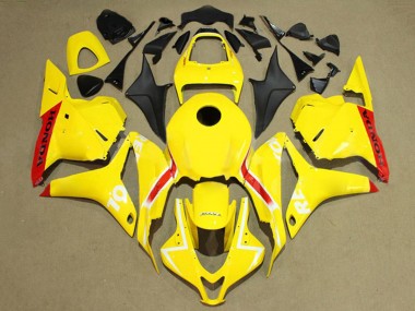 Custom 2009-2012 Honda CBR600RR Motorcycle Fairings - Yellow Red White Repsol