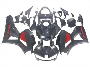 Custom 2013-2023 Honda CBR600RR Motorcycle Fairings - Black Carbon Fiber Red