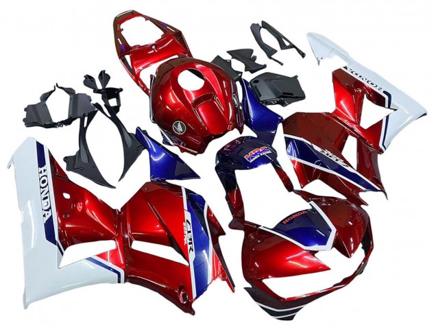 2013-2023 Honda CBR600RR Motorcycle Fairings - White Red Blue HRC