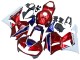 2013-2023 Honda CBR600RR Motorcycle Fairings - White Red Blue HRC
