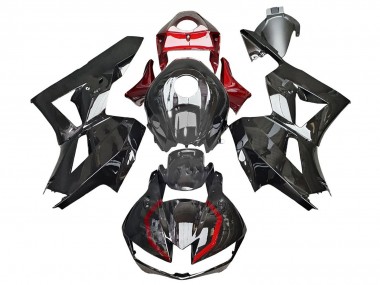 Custom 2013-2023 Honda CBR600RR Motorcycle Fairings - Glossy Black Red