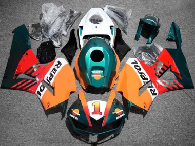 Custom 2013-2023 Honda CBR600RR Motorcycle Fairings - Orange White Red Glossy Black Dark Green Repsol 1