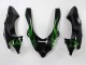2004-2005 Kawasaki ZX10R Motorcycle Fairings - Black with Green Flame Ninja