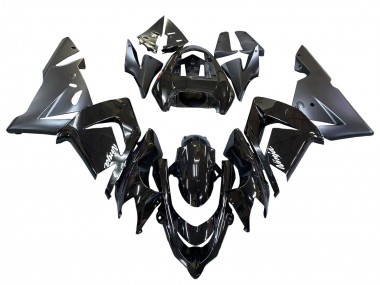 Custom 2004-2005 Kawasaki ZX10R Motorcycle Fairings - Glossy Matte Black Ninja