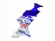 2004-2005 Kawasaki ZX10R Motorcycle Fairings - Glossy Blue White Fiat Motul