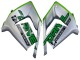 2004-2005 Kawasaki ZX10R Motorcycle Fairings - Green Silver Black 69