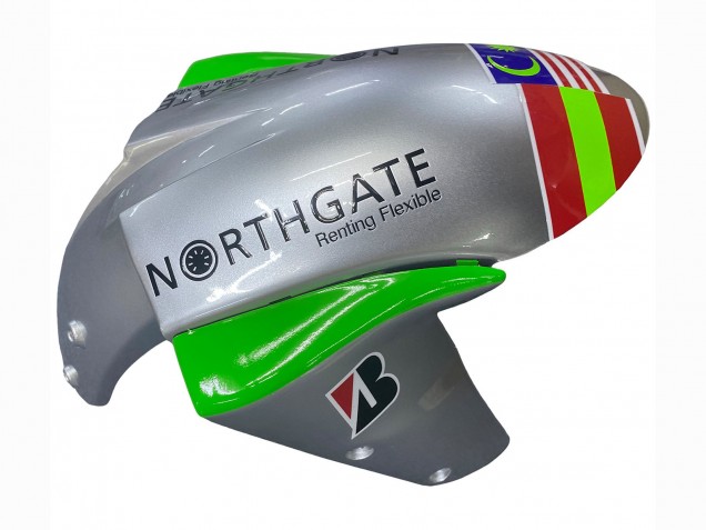2004-2005 Kawasaki ZX10R Motorcycle Fairings - Green Silver Black 69