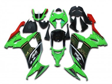 Custom 2006-2007 Kawasaki ZX10R Motorcycle Fairings - Green Red Black
