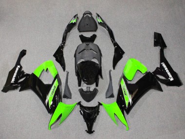 Custom 2008-2010 Kawasaki ZX10R Motorcycle Fairings - Green Glossy Black