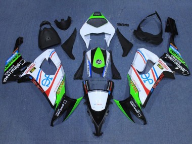 Custom 2008-2010 Kawasaki ZX10R Motorcycle Fairings - White Fluorescent Green Red Black