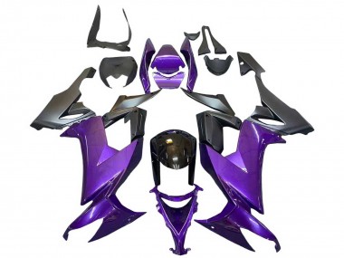 Custom 2008-2010 Kawasaki ZX10R Motorcycle Fairings - Purple Black