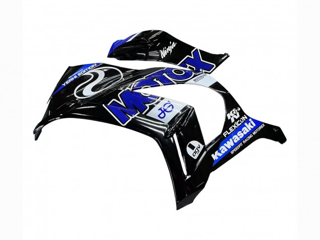 2011-2015 Kawasaki ZX10R Motorcycle Fairings - Blue White Glossy Black