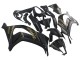 2011-2015 Kawasaki ZX10R Motorcycle Fairings - Matte Black Gold Snow Elf