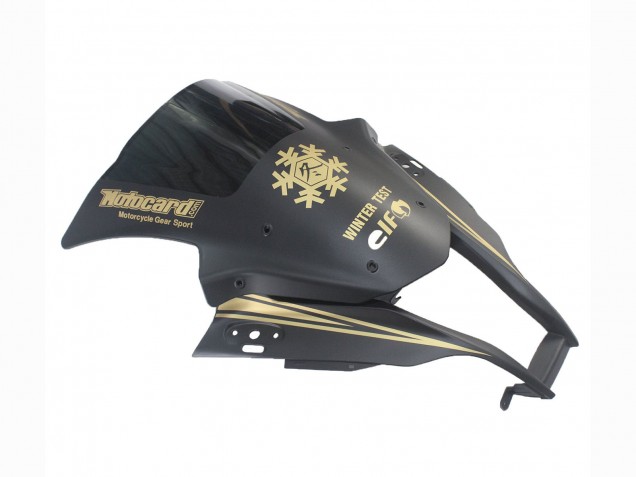 2011-2015 Kawasaki ZX10R Motorcycle Fairings - Matte Black Gold Snow Elf