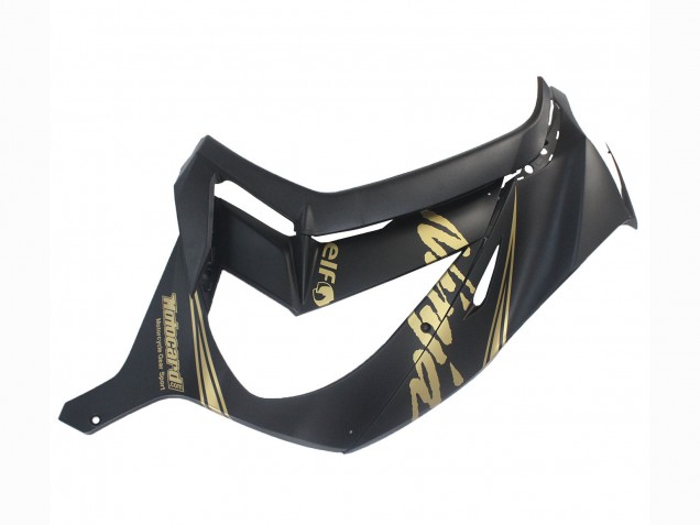 2011-2015 Kawasaki ZX10R Motorcycle Fairings - Matte Black Gold Snow Elf