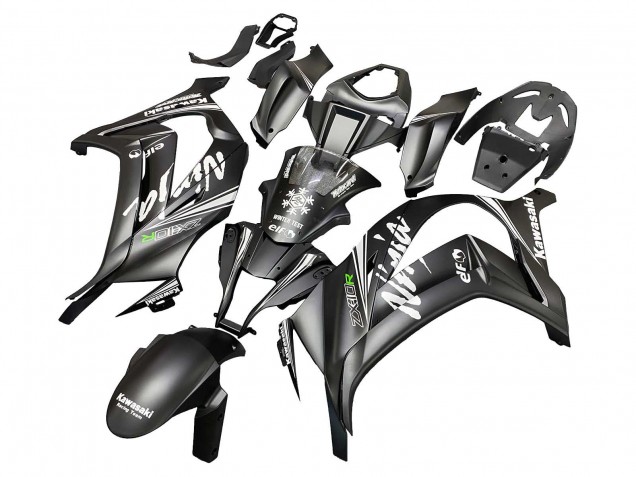 2011-2015 Kawasaki ZX10R Motorcycle Fairings - Matte Black Green Elf