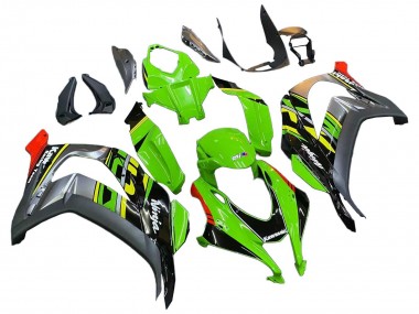 Custom 2016-2020 Kawasaki ZX10R Motorcycle Fairings - Green Red Grey