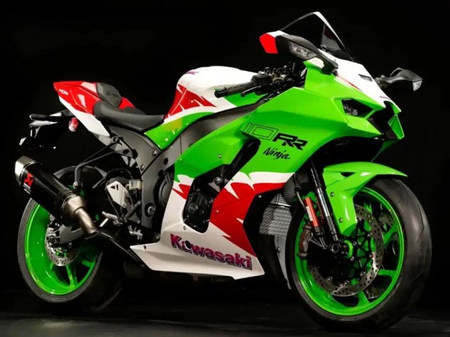 2021-2025 Kawasaki ZX10R Motorcycle Fairings - White Green Red