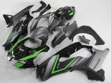 Custom 2021-2025 Kawasaki ZX10R Motorcycle Fairings - Grey Green Black