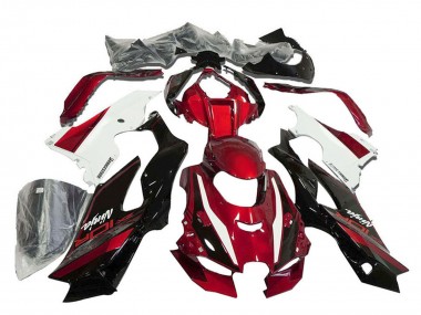 Custom 2021-2025 Kawasaki ZX10R Motorcycle Fairings - Red White Glossy Black