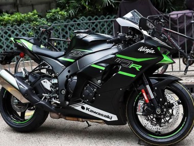 Custom 2021-2025 Kawasaki ZX10R Motorcycle Fairings - Black Green White