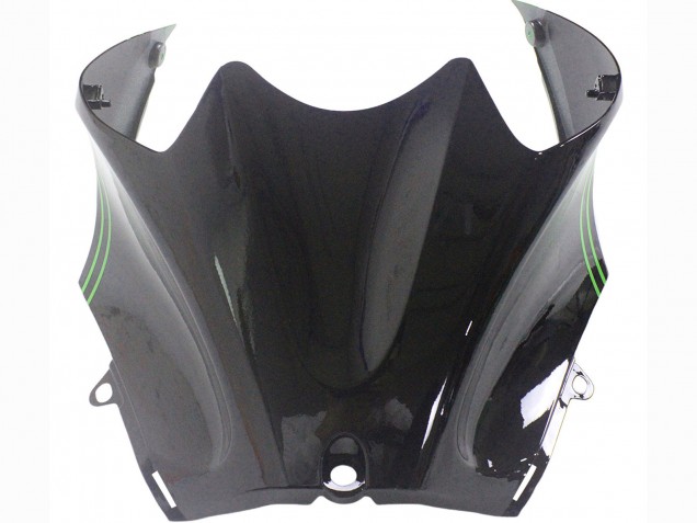 2012-2024 Kawasaki ZX14R ZZR1400 Motorcycle Fairings - Green Glossy Black Stripe