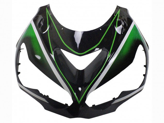 2012-2024 Kawasaki ZX14R ZZR1400 Motorcycle Fairings - Green Glossy Black Stripe
