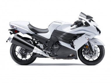 Custom 2012-2024 White Matte Black Kawasaki ZX14R ZZR1400 Motorcycle Fairings