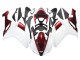 2007-2008 Kawasaki ZX6R Motorcycle Fairing - White Red