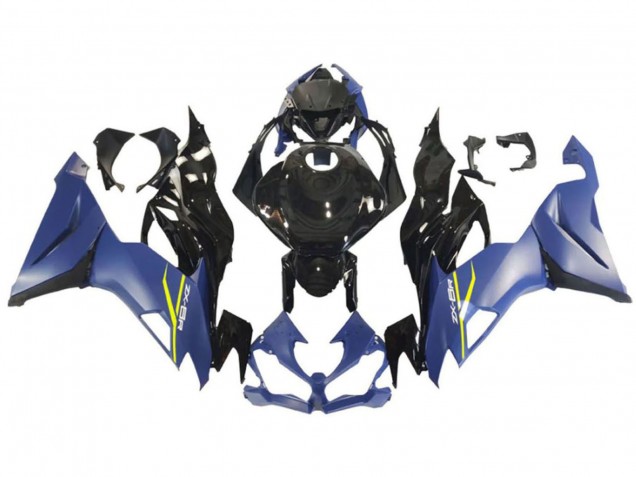 2009-2012 Kawasaki ZX6R Motorcycle Fairing - Blue Glossy Black Yellow