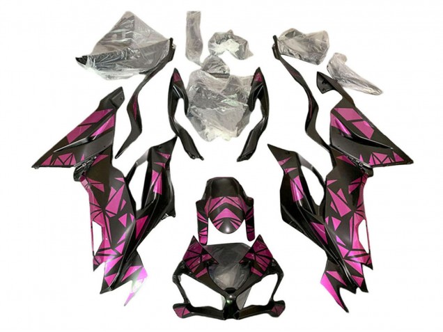 2019-2022 Kawasaki ZX6R Motorcycle Fairings - Purple Black