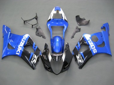 Custom 2003-2004 Suzuki GSXR 1000 Motorcycle Fairings - Blue White Black