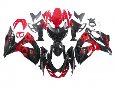 Custom 2009-2016 Suzuki GSXR 1000 Motorcycle Fairing Kits - Glossy Black Red