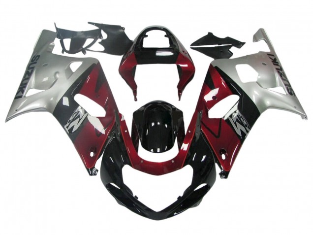 1996-2000 Suzuki GSXR 600 / GSXR 750 Motorcycle Fairings - Dark Blue White