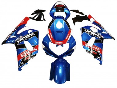 Custom 2001-2003 Suzuki GSXR 600 / GSXR 750 Motorcycle Fairings - Blue Red Racing