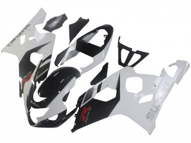 Custom 2004-2005 Suzuki GSXR 600 / GSXR 750 Motorcycle Fairings - White Black Red